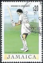  ??  ?? The postal stamp created in honour of the women’s cricket stalwart Vivalyn Lattyscott