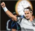  ?? Foto: dpa ?? Roger Federer hat noch mal die Zeit zu rückgedreh­t.