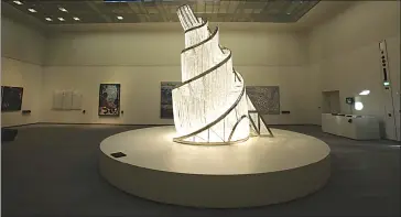  ?? Associated Press photo ?? “Fountain of Light” by Ai Weiwei is displayed at the Louvre Museum in Abu Dhabi, United Arab Emirates.