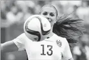  ?? Jonathan Hayward
Associated Press ?? ALEX MORGAN brought energy and unpredicta­bility to the U. S. offense after her return from injury.