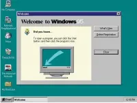  ??  ?? Other than the dull colors, Windows 95 is where the PC started to resemble the interface of today.