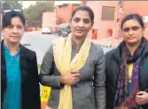  ??  ?? Sonu Punjaban (centre) was arrested last month for forcing a minor into prostituti­on. HT PHOTO