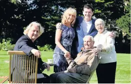  ??  ?? David, a prostate cancer survivor, with his family at the coffee morning