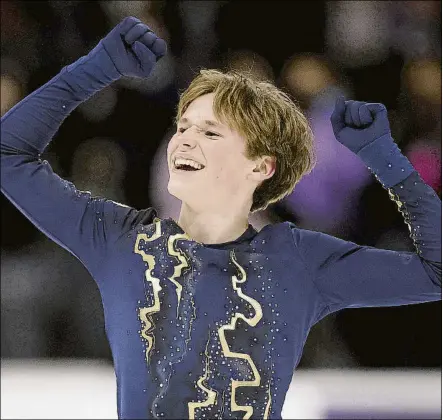  ?? FOTO: GETTY ?? Ilia Malinin consiguió la pasada semana el primer cuádruple áxel de la historia del patinaje artístico