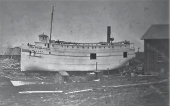  ?? GREAT LAKES MARITIME COLLECTION, ALPENA COUNTY LIBRARY ?? City of St. Catharines is pictured at the Abbey shipyard in Port Robinson. It was launched on April 29, 1874.