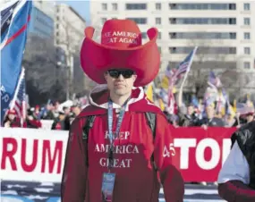  ?? (Photo: AFP) ?? WASHINGTON, DC, United States — Supporters of US President Donald Trump rally at Freedom Plaza in Washington, DC, yesterday to protest the outcome of the 2020 presidenti­al election.