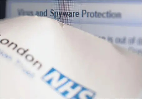  ??  ?? The WannaCry ransomware attack affected computers at 81 health trusts across England.