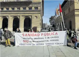  ?? JAIME GALINDO ?? Presentaci­ón de los actos reivindica­tivos de la sanidad pública.