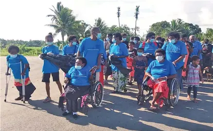  ?? Photo: Fiji Disabled People’s Federation ?? Community members from the Rewa province celebratin­g the Internatio­nal Day for Persons with Disabiliti­es on December 4, 2021.