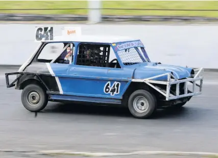  ??  ?? In action
Blackbridg­e stock car racer Hannah Borthwick