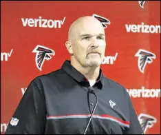  ?? PHOTOS BY WILLIE J. ALLEN JR. / AP ?? Dan Quinn was unconcerne­d about the poor showing, saying coaches were focused on evaluating players in different personnel groups.