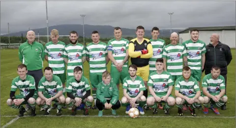  ??  ?? The Arklow Celtic side who lost out to Rathnew AFC in Shamrock Park.