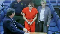  ?? AFP ?? High school shooting suspect Nikolas Cruz appears before the Broward County Court House in Fort Lauderdale, Florida. —