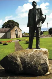  ??  ?? Statue of Michael Davitt outside the museum dedicated to him in his hometown of Straide, Co Mayo