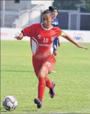  ??  ?? Bala Devi has signed an 18-month contract with Rangers WFC.
AIFF