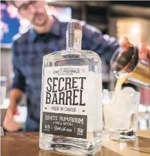  ??  ?? Secret Barrel Distillery’s white rum is a taste of the Caribbean.