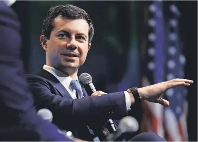  ?? JACQUELYN MARTIN/ AP ?? Pete Buttigieg is now ahead of his top 2020 Democratic rivals in the latest Iowa Poll.