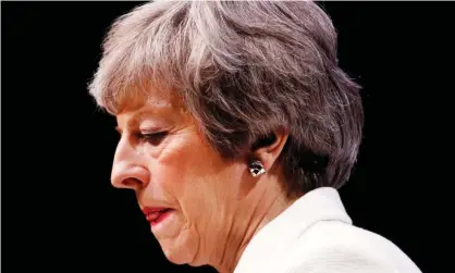  ??  ?? Theresa May is currently protected by Tory party rules that mean another confidence vote can not take place until December. Photograph: Murdo MacLeod/The Guardian