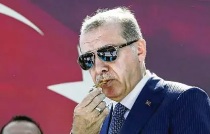  ?? Foto: imago stock ?? Der türkische Präsident Recep Tayyip Erdogan ist es gewohnt, den Ton anzugeben.