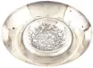  ??  ?? Portuguese silver wine taster, circa 1843-53, with raised concave centre engraved with an armorial. Estimate £800-£1,200