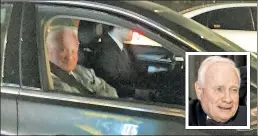  ??  ?? TOUGH GUY: This passenger in Marty Golden’s car — who looks a lot like the state senator (inset) — said he was a cop, the cyclist who took the picture claims.