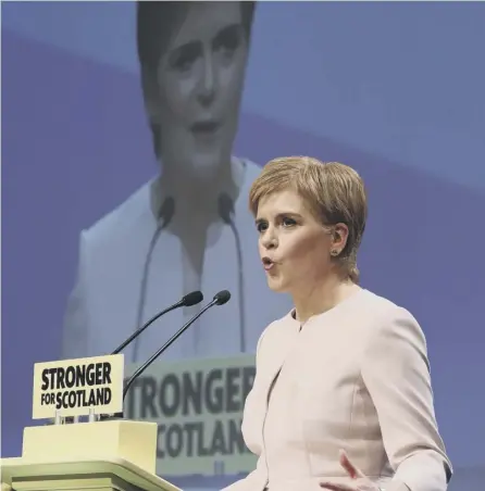  ?? PICTURE: JANE BARLOW/PA ?? 0 Nicola Sturgeon emphasised the need to build the base for independen­ce, rather than the date