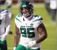  ?? Jeff Roberson / Associated Press ?? Jets’ defensive lineman Quinnen Williams will be out 8-10 weeks after breaking his foot.