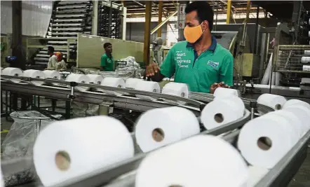  ??  ?? Raising output: NTPM’s plant in Nibong Tebal. The group’s key focus for 2018 will be to increase the production of tissue paper in order to fulfil the rising demand in South-East Asia and other export markets.
