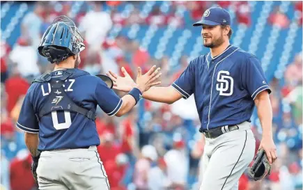  ?? GEOFF BURKE/USA TODAY SPORTS ?? For the second consecutiv­e year, Padres relief pitcher Brad Hand has had to concern himself about which team he’ll finish the season with as the trade deadline approaches.