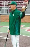  ?? COURTESY OF W&M ATHLETICS ?? William & Mary baseball coach Mike McRae recently picked up his 500th career victory.