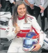  ?? AP ?? Calderon is the first Latin American woman to drive an F1 car.