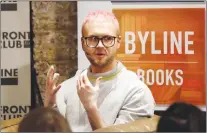  ?? CP PHOTO ?? Chris Wylie, from Canada, who once worked for the Uk-based political consulting firm Cambridge Analytica, gives a talk at the Frontline Club in London, Tuesday.