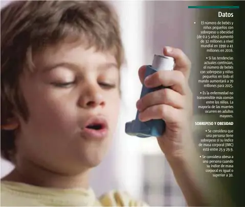  ?? |GETTY IMAGES ?? El asma está relacionad­o con el aumento de peso.
