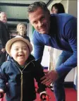  ??  ?? Jamie Carragher meets up with young fan Mícheál Healy.