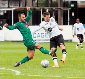  ??  ?? Dan Sparkes featured prominentl­y for the Magpies, despite having only recently returned to full fitness following injury. Photo: Darren Woolley.