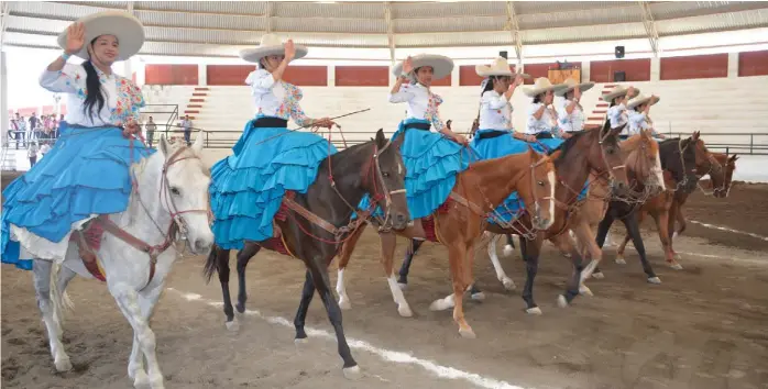  ?? GERARDO CARRAZCO ?? En la arena las Amazonas Hidalguens­es lograron 310 unidades, puntos que las colocaron en segundo lugar.