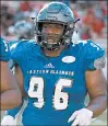  ?? SANDY KING/EIU ATHLETICS ?? Mount Carmel graduate Terrell Greer has been a mainstay on the defensive line at Eastern Illinois.