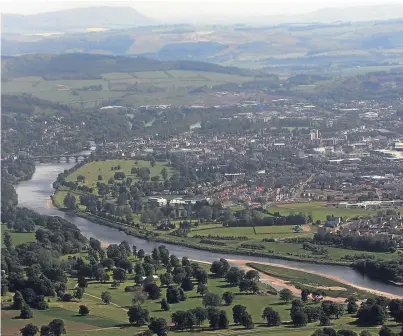  ?? Picture: Steve MacDougall. ?? A view of Perth and the River Tay, with the houses of North Muirton in the foreground to the right.