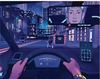  ?? FOTO: CHANGE AGENCY/DPA ?? Das Computersp­iel Neo Cab macht Zocker zur Taxifahrer­in in einer fiktiven Großstadt.