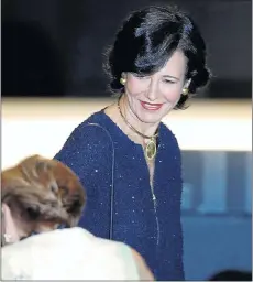  ?? Picture: REUTERS ?? LESSONS: Spanish bank Santander chairman Ana Botin attends a Let Girls Learn event in Madrid on Thursday.