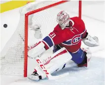  ?? MO N T R E A L G A Z E T T E
J O H N K E N N E Y/ ?? Carey Price has a 4- 0 record, a 1.25 goals- against average and a .957 save percentage after shutting out the Rangers Thursday night.