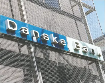  ?? INTS KALNINS / REUTERS FILES ?? Danske Bank’s Estonian branch is at the centre of a global money-laundering probe.