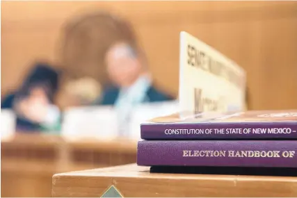  ?? EDDIE MOORE/JOURNAL ?? New Mexico voters overwhelmi­ngly approved a constituti­onal amendment establishi­ng an independen­t ethics commission. State legislator­s will iron out the details during this year’s session.