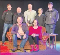  ?? ?? HEADING TO ENNIS: Paul Murphy, director (centre back row) with cast and crew of ‘Orca the Goldfish’. Included are Pa Murphy, James O’Connor, Aisling Heffernan and Richard Barry, with front l-r: Brendan Hurley and Mary O’Connor.