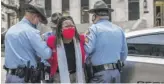  ?? ATLANTA JOURNAL-CONSTITUTI­ON VIA AP ALYSSA POINTER/ ?? State Rep. Park Cannon, D-Atlanta, is arrested by Georgia state troopers on Thursday.