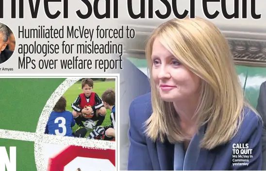  ??  ?? Sir Amyas CALLS TO QUIT Ms Mcvey in Commons yesterday