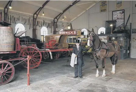  ??  ?? Justin, pictured with Beamish Museum’s horse operations manager Chris Thompson, who has paid tribute to him following his death.