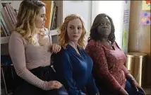  ?? CONTRIBUTE­D BY NBC ?? Mae Whitman, Christina Hendricks and Retta play a trio of seemingly ordinary women who rob a grocery store on NBC’s “Good Girls,” shot in metro Atlanta.