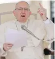  ?? AP ?? Pope Francis has changed the Catechism of the Catholic Church, saying the death penalty can never be sanctioned because it “attacks” the inherent dignity of all humans.