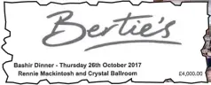  ??  ?? Support: Bashir with Javid, who was at event with £300 beer bill Fine dining: The Brexit banquet venue Bertie’s Crystal Ballroom in Halifax – and receipts from the night